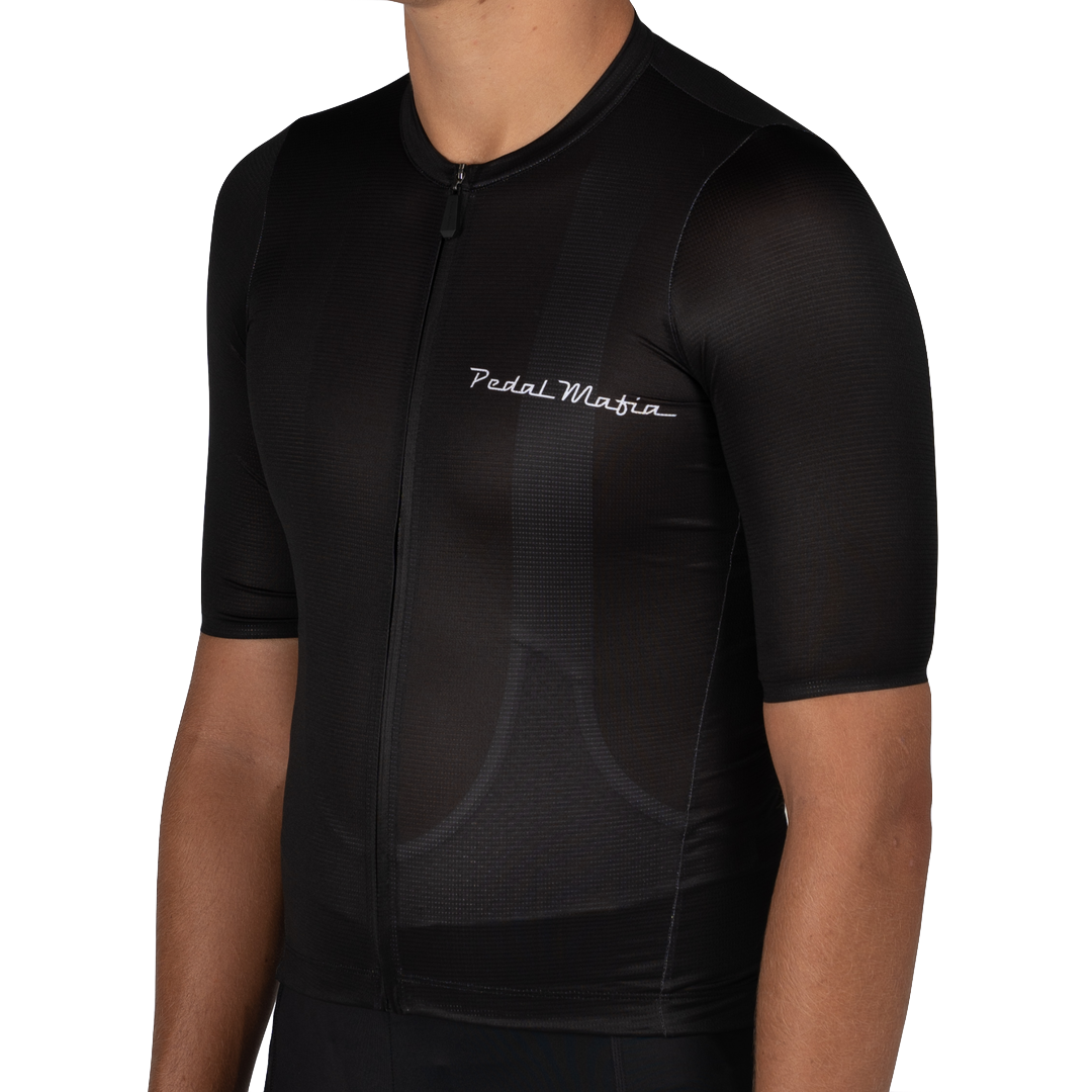 Pedal Mafia Tech Jersey Hombre - Negro