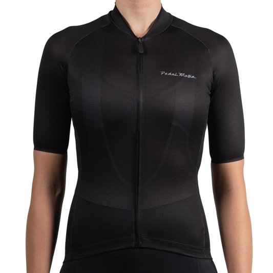 Pedal Mafia Tech Jersey Mujer - Negro