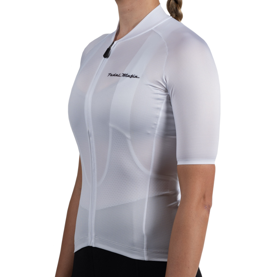 Pedal Mafia Tech Jersey Mujer - Blanco